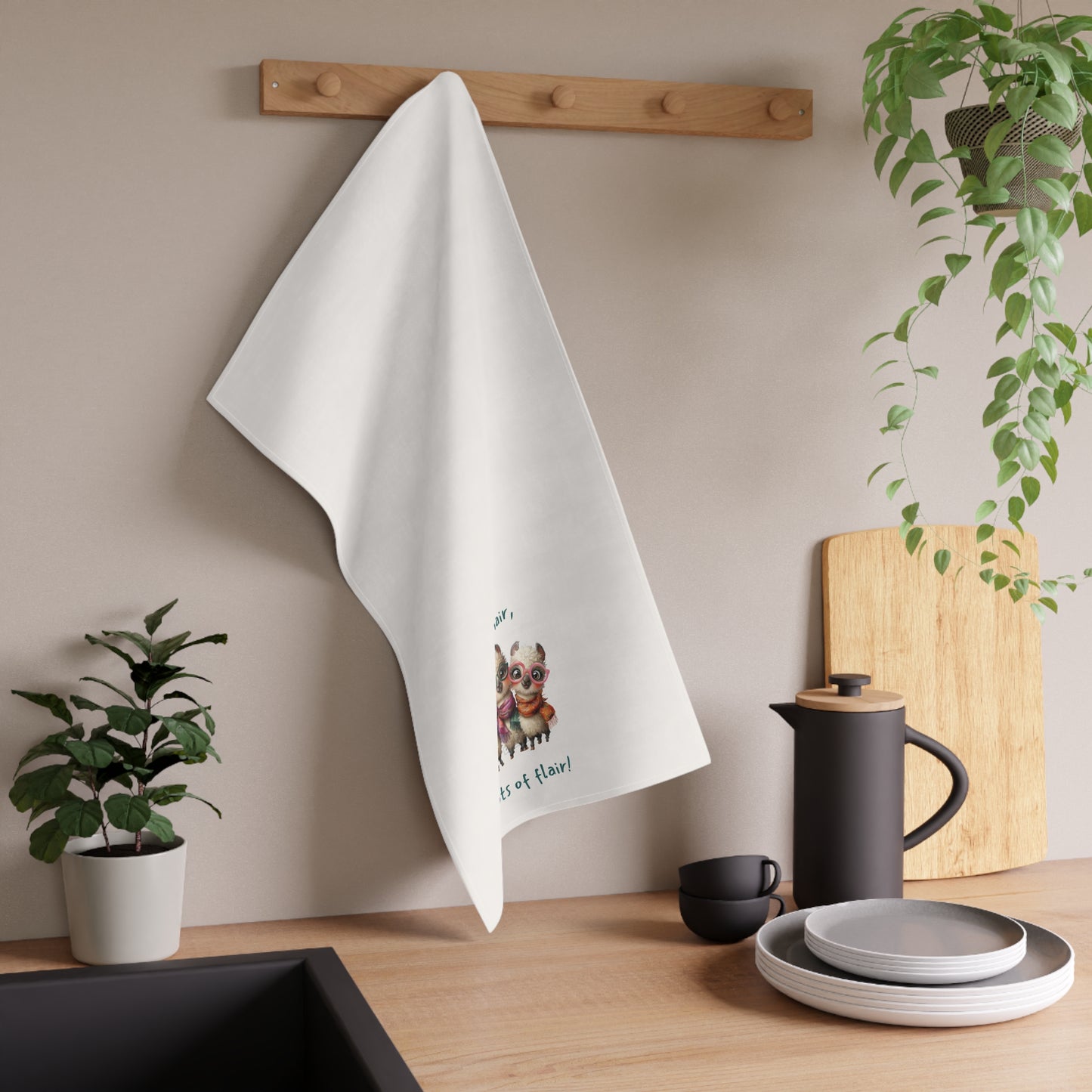 Llama Barn Hair Tea Towels (cotton, poly)