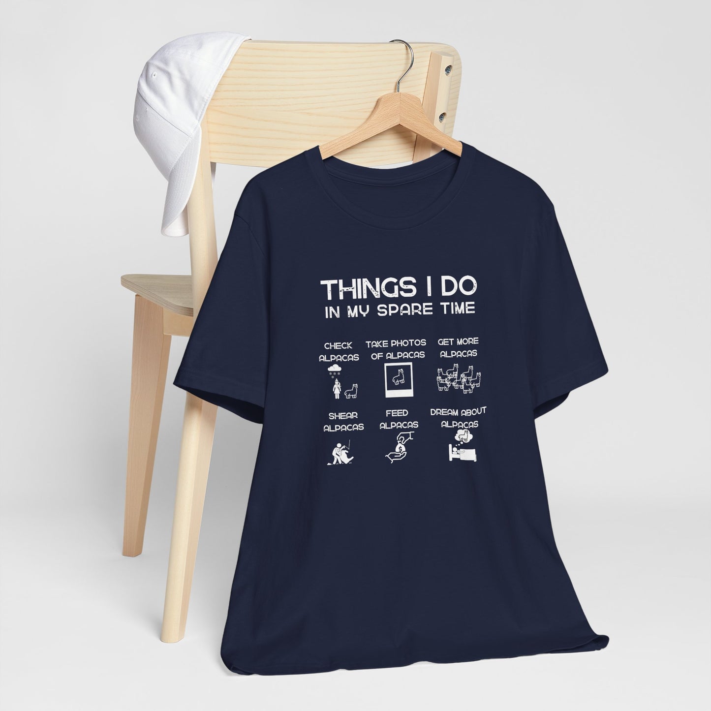 Alpaca Spare Time Funny Short Sleeve Tee