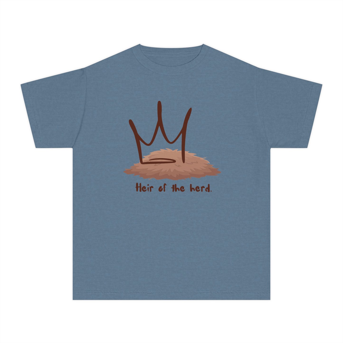 Youth Tee - 'Heir of the Herd' Crown Graphic Kids Shirt