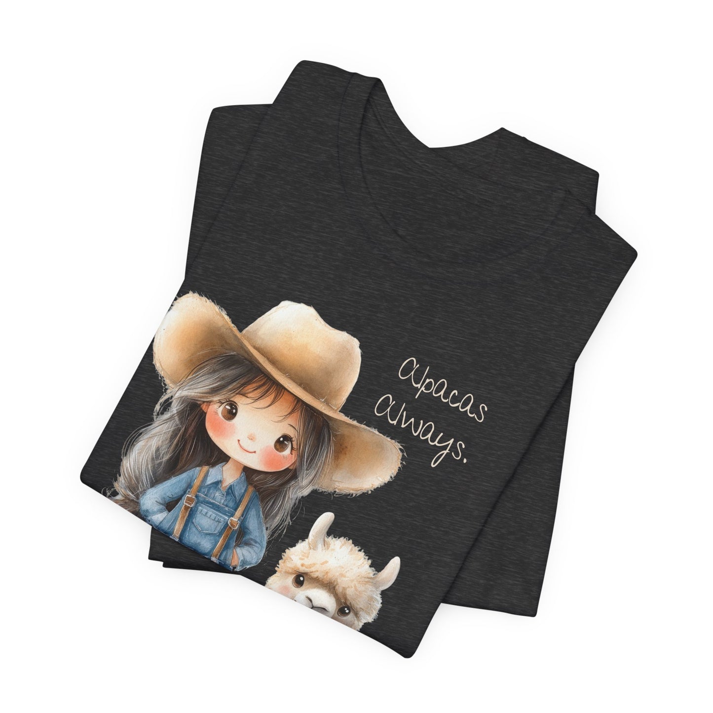 Ranch girl & Alpaca Tee — "Alpacas Always" Cute Western Graphic Shirt
