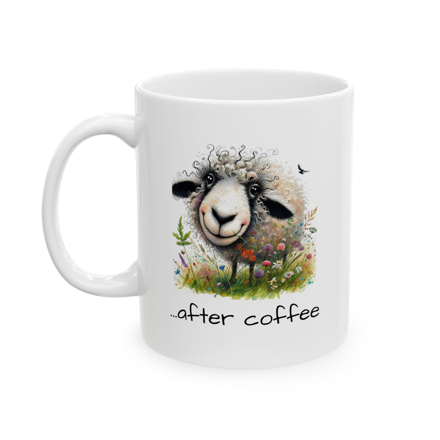 Funny Sheep "Before and after coffee" Morning Coffee  Mug