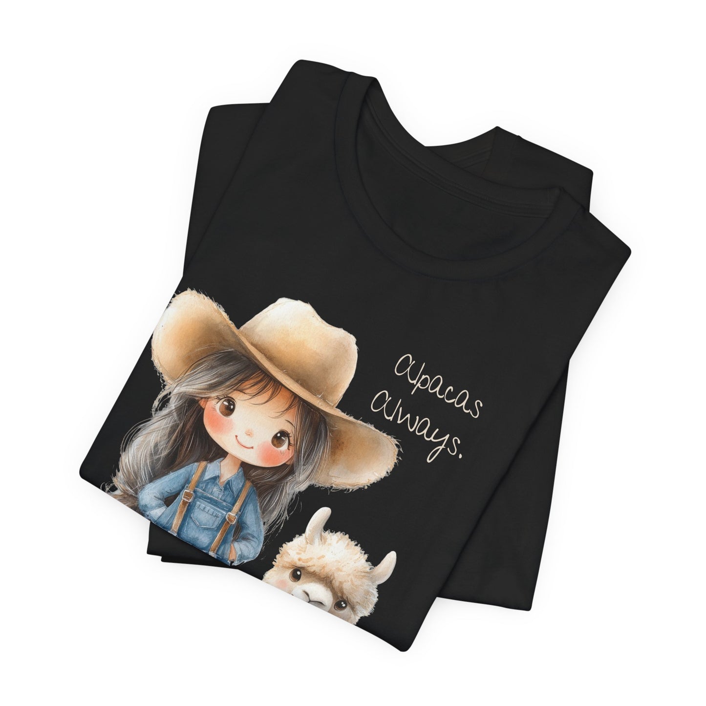 Ranch girl & Alpaca Tee — "Alpacas Always" Cute Western Graphic Shirt