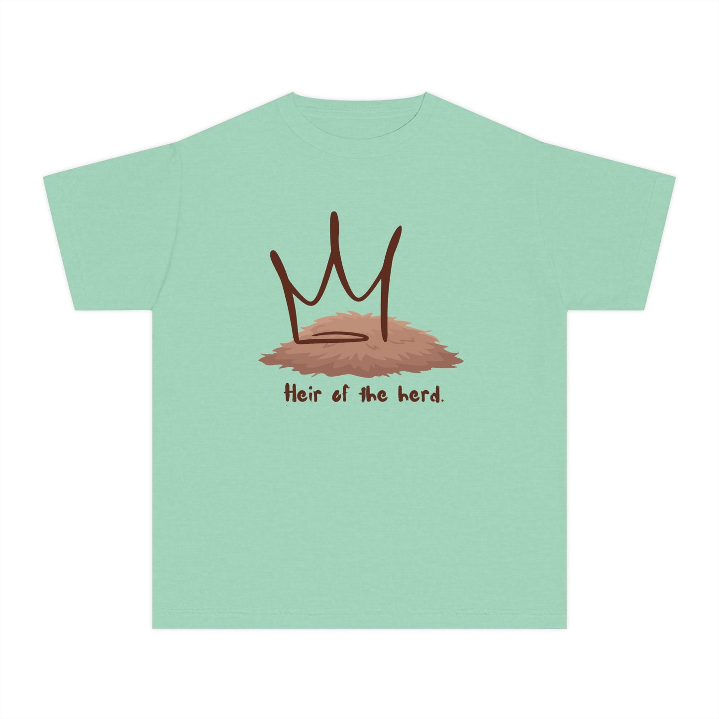 Youth Tee - 'Heir of the Herd' Crown Graphic Kids Shirt