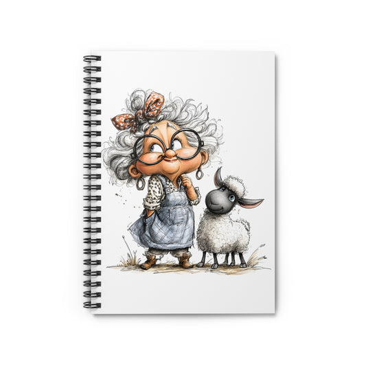Sheep and Granny Spiral Notebook - Ruled Line