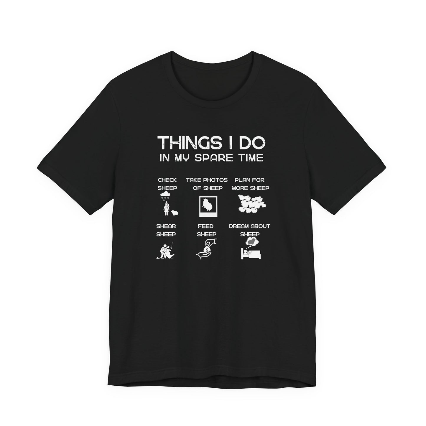 Sheep T-shirt - Things I do in my spare time, Funny