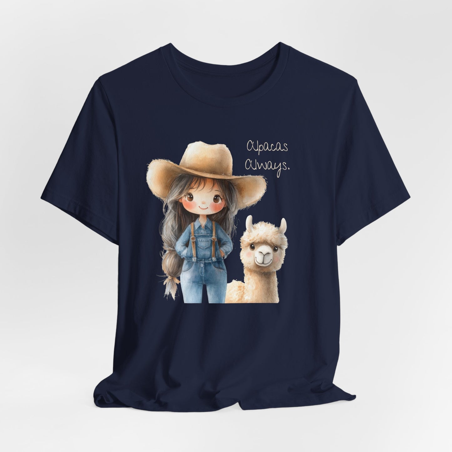 Ranch girl & Alpaca Tee — "Alpacas Always" Cute Western Graphic Shirt