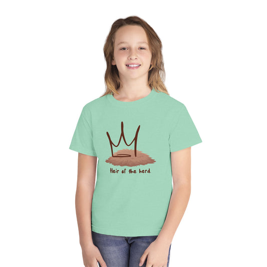 Youth Tee - 'Heir of the Herd' Crown Graphic Kids Shirt