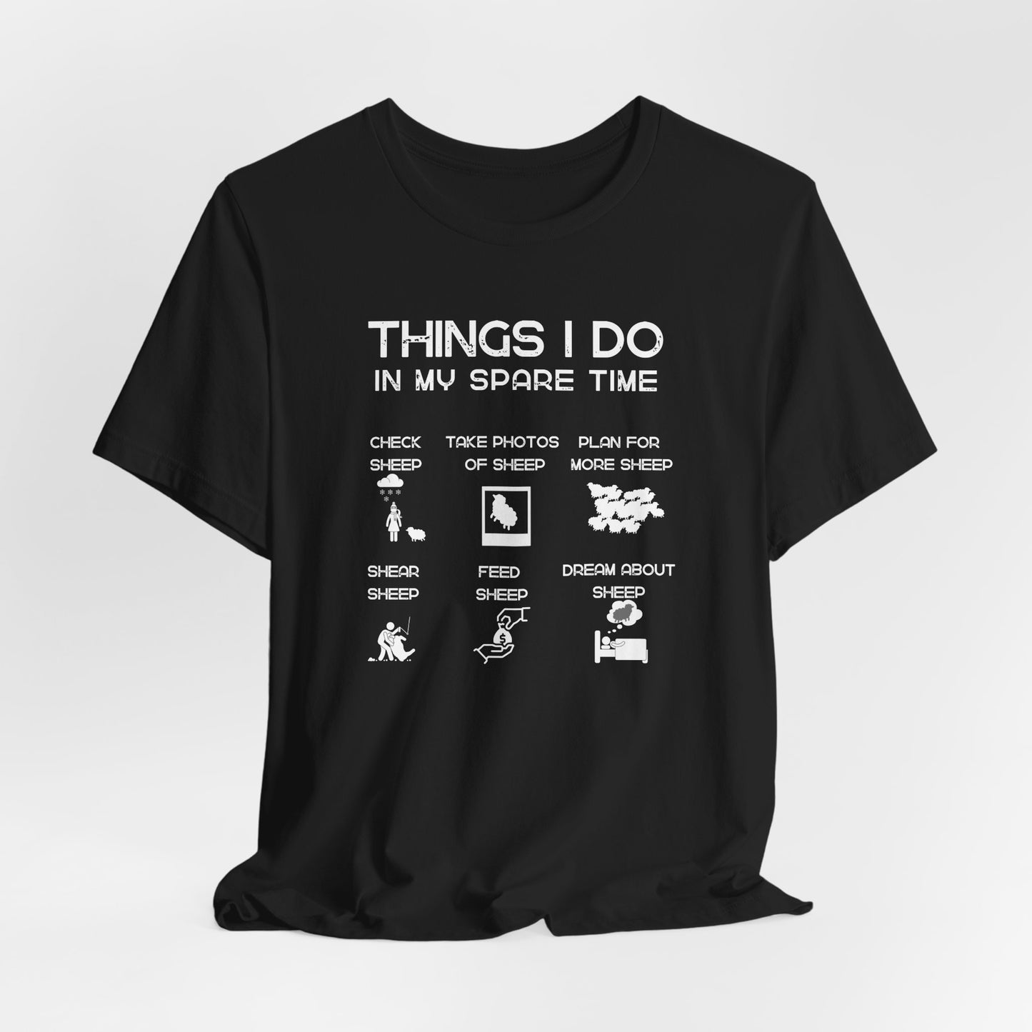 Sheep T-shirt - Things I do in my spare time, Funny