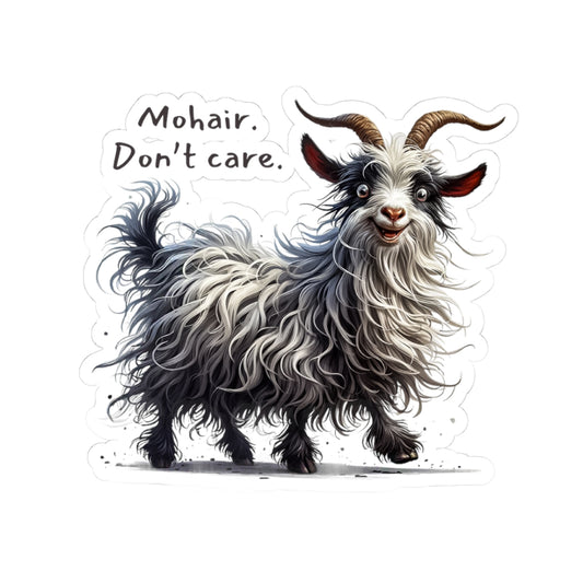 "Mohair Don’t Care" — Cute Angora Goat Sticker
