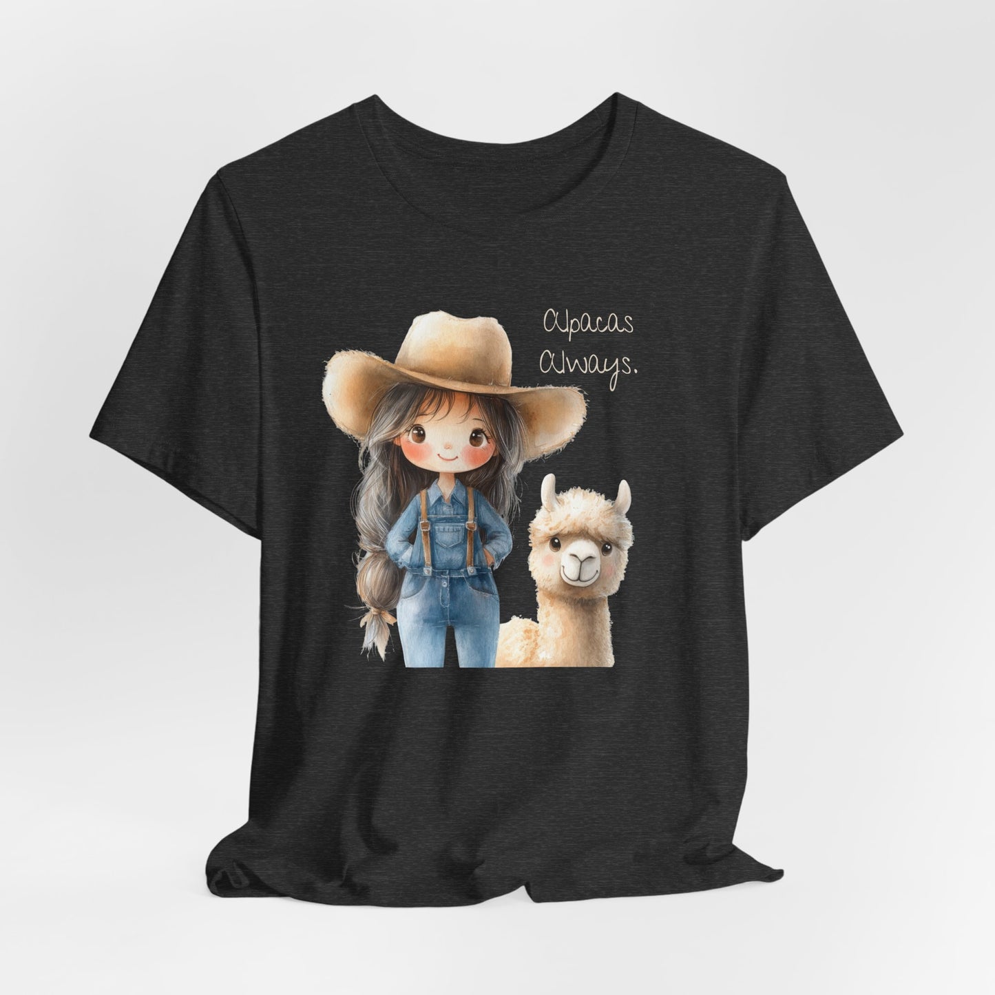 Ranch girl & Alpaca Tee — "Alpacas Always" Cute Western Graphic Shirt