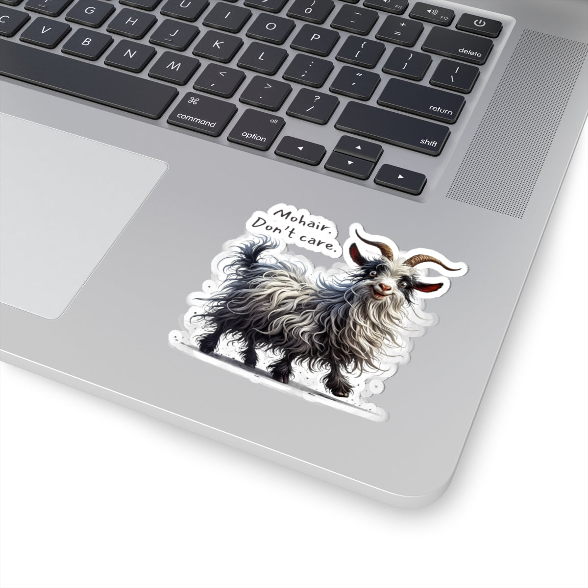 "Mohair Don’t Care" — Cute Angora Goat Sticker