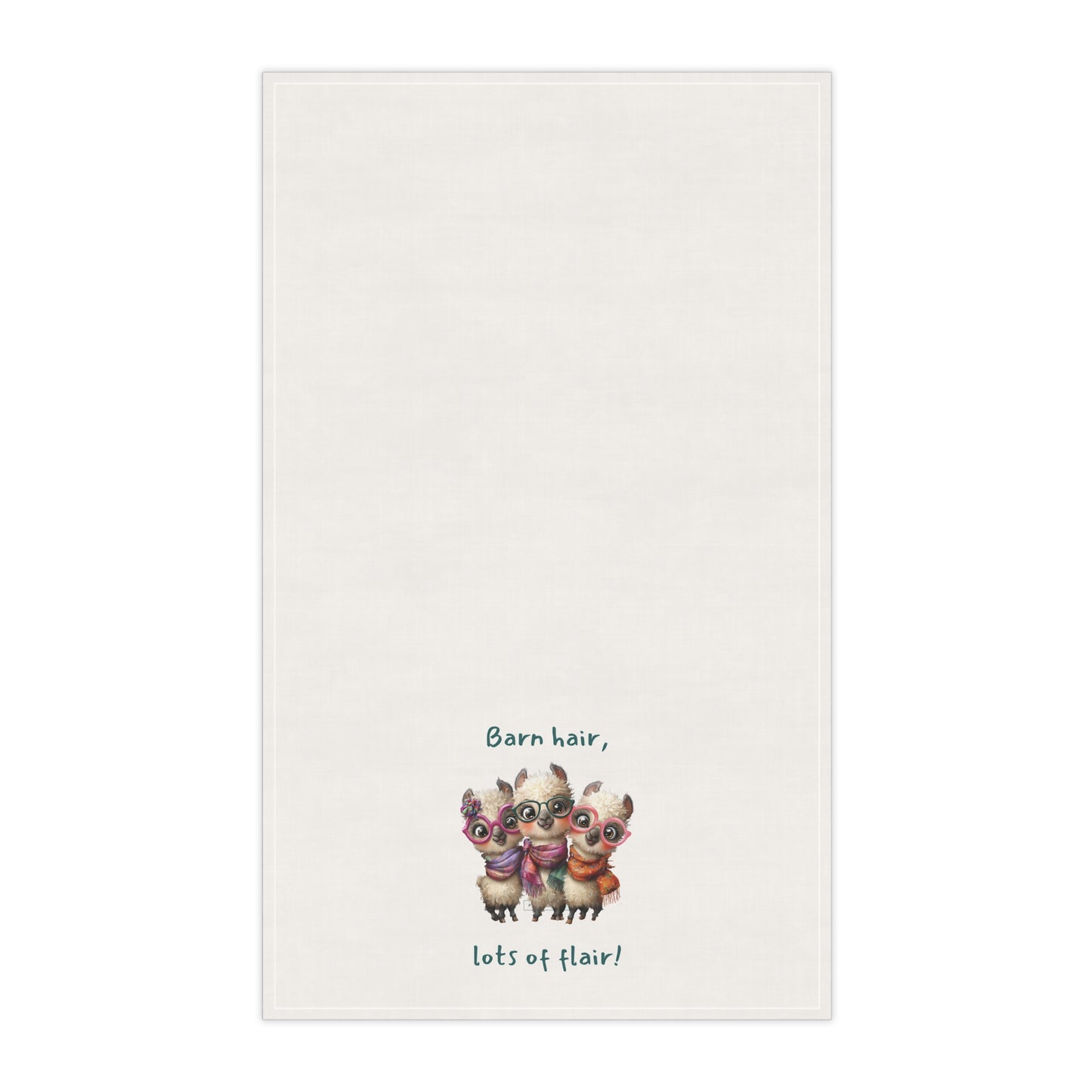 Llama Barn Hair Tea Towels (cotton, poly)
