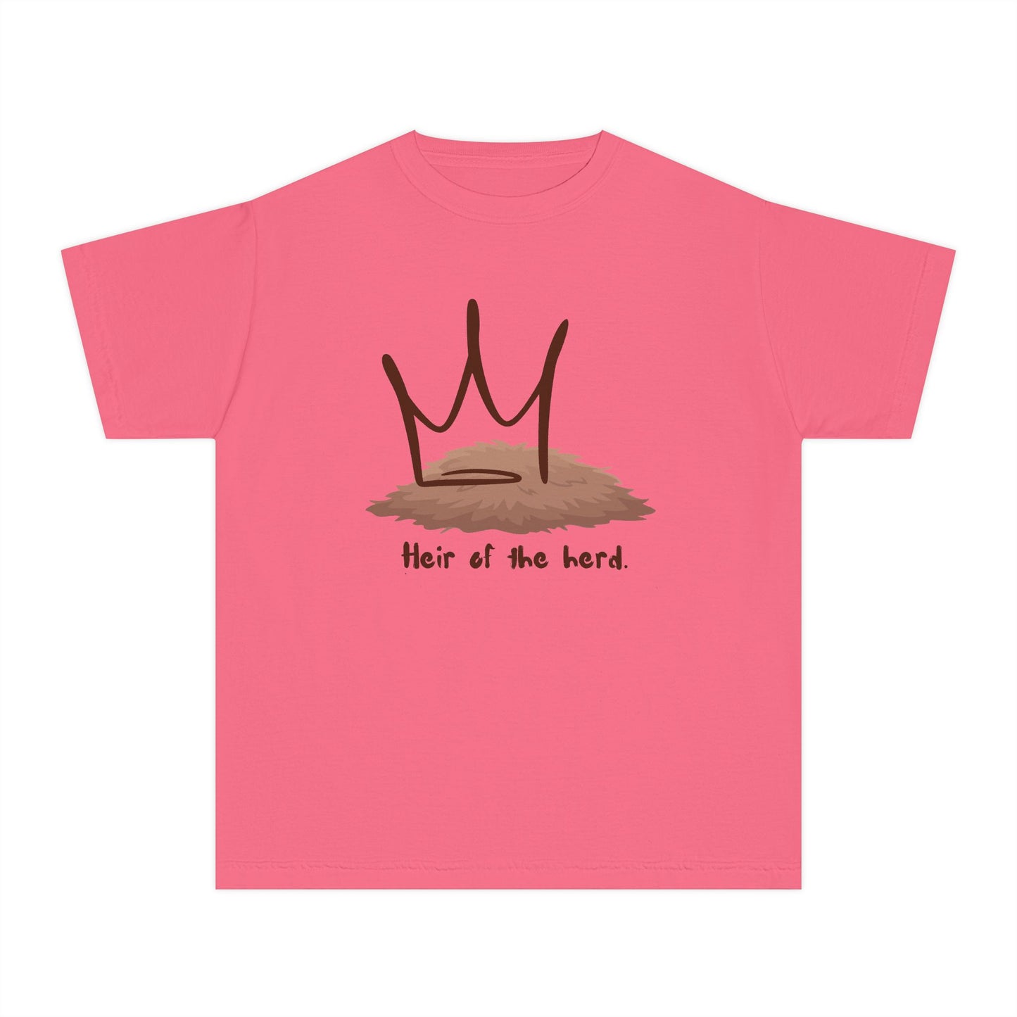 Youth Tee - 'Heir of the Herd' Crown Graphic Kids Shirt